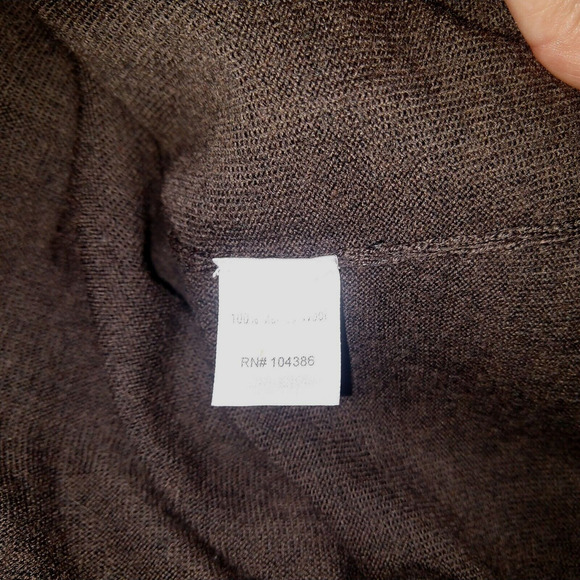 Garnet Hill Eco Merino Trapeze Sweater Dress Size S Brown Mock Neck Long Sleeve - Picture 5 of 5